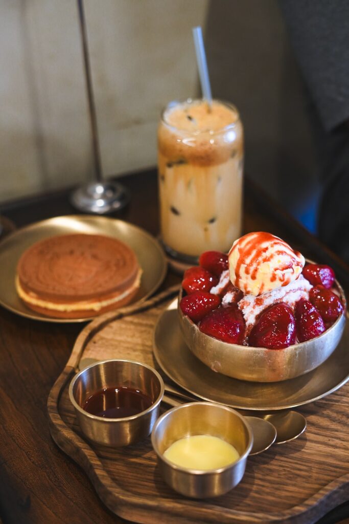 Korean dessert in a cafe in Panama City