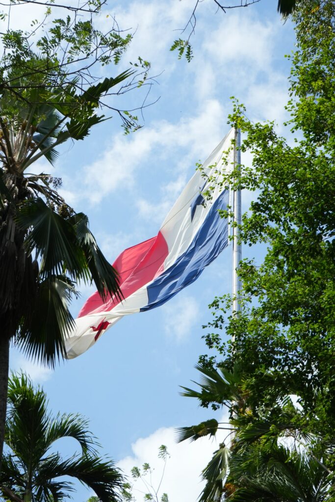 flag of Panama on Ancon Hill in Panama City