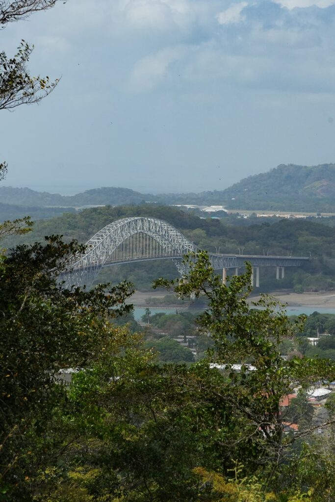 View of Bridge of the Americas from Ancon Hill in Panama City
