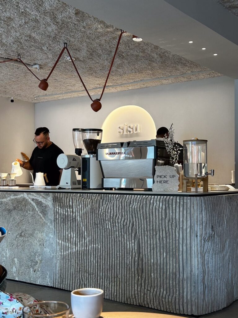 beautiful stone and design in a cafe in panama City