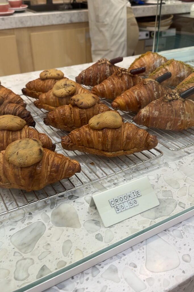 croissants on display at a cafe and bakery in panama city
