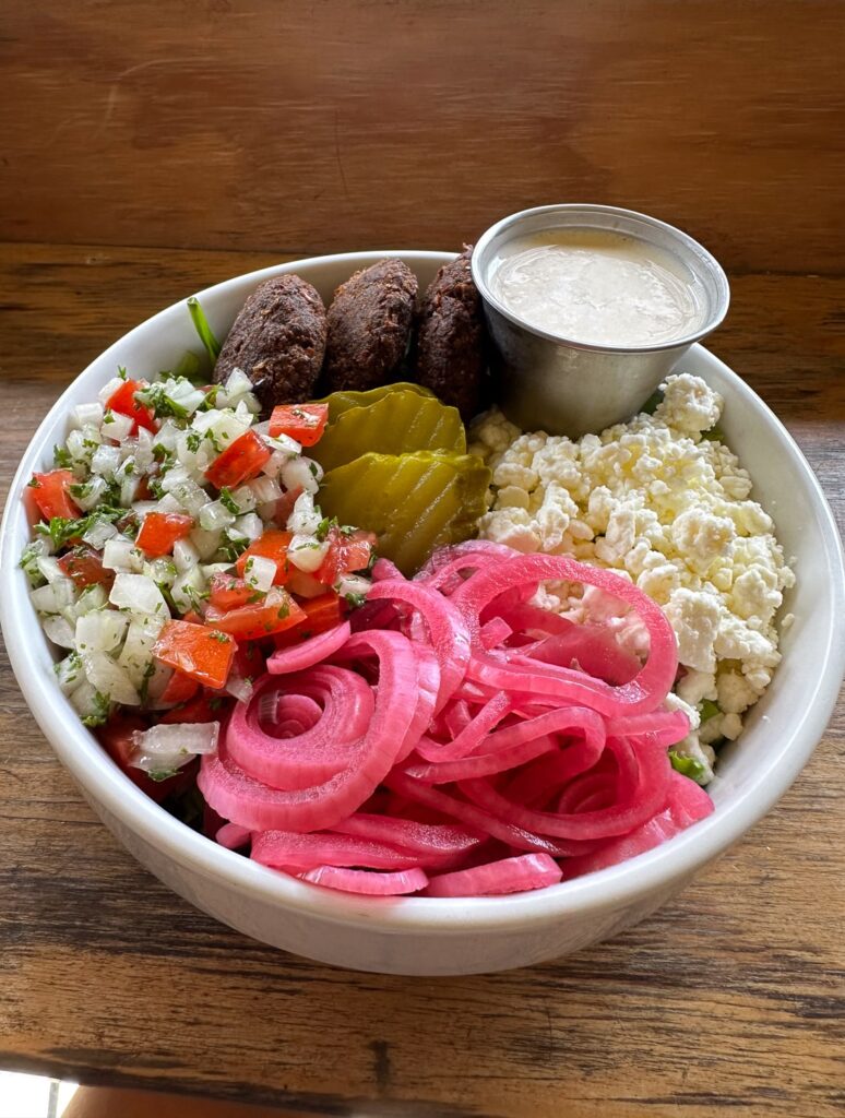 falafel bowl in a cafe in Panama City