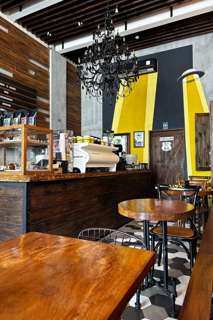 inside leto cafe in panama city
