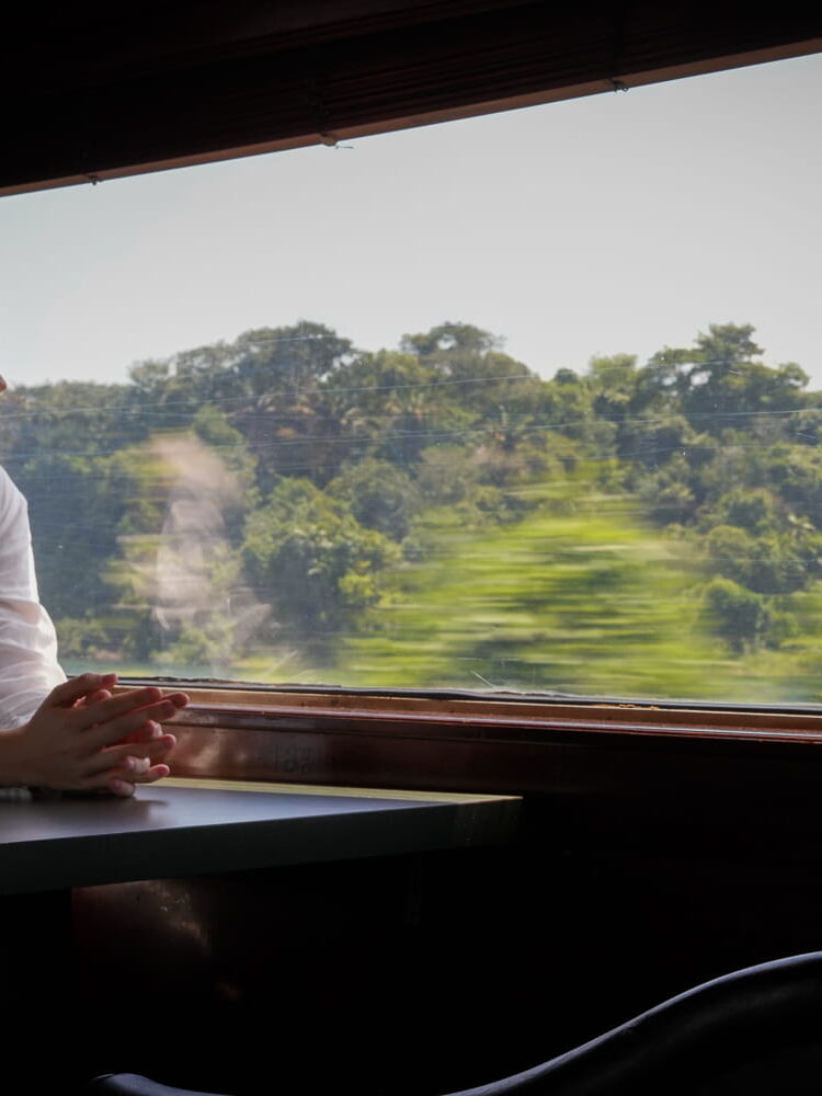 Girl on a Train on a Day Trip from Panama City