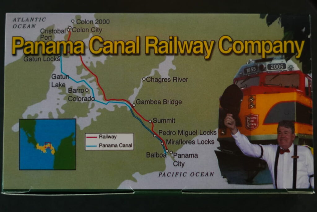 map of panama railway through the country