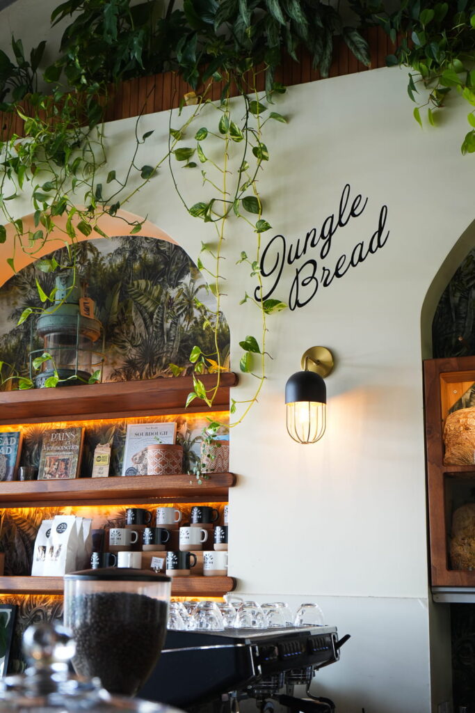 jungle decoration inside a cafe in panama
